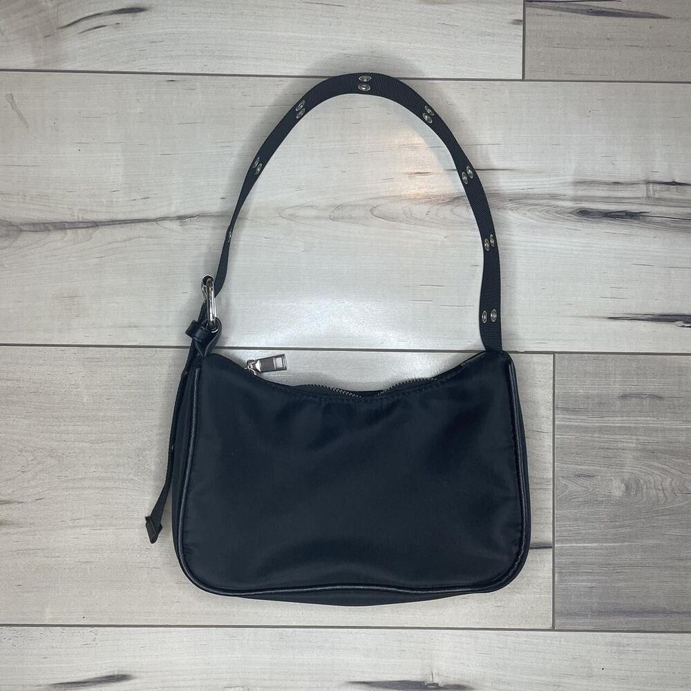 Y2K Black Utility Shoulder Bag